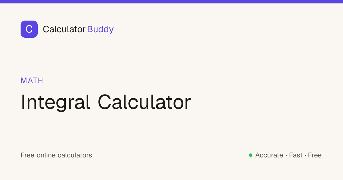 Integral Calculator — Definite & Indefinite Integrals with Steps ...